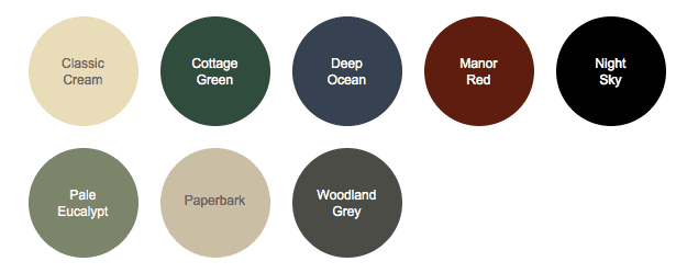 Colorbond Sheeting Colour Range - Green Frog Roofing Green Frog Roofing